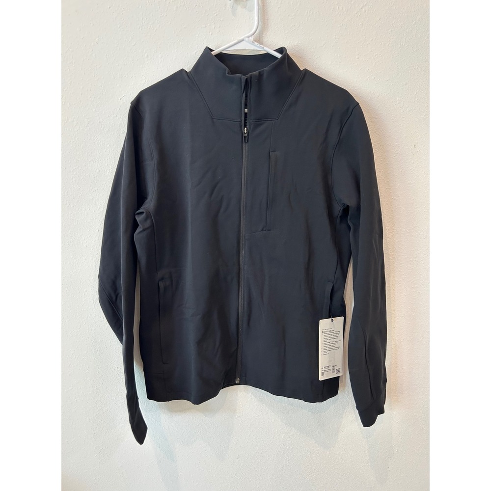 Lululemon Sojourn Jacket Black Warpstreme Full Zip Men's Medium NWT